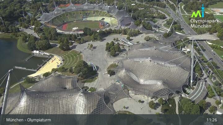 Archiv Foto Webcam München: Blick über den Olympiapark