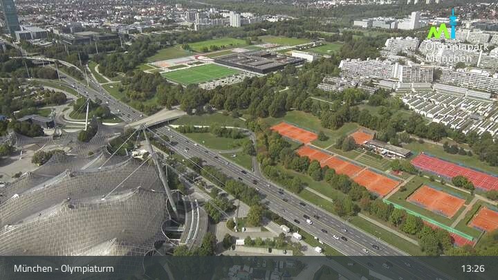 Archiv Foto Webcam München: Blick über den Olympiapark