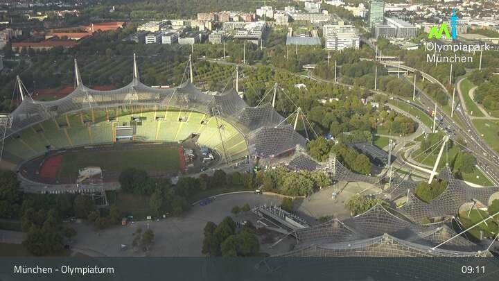 Archiv Foto Webcam München: Blick über den Olympiapark