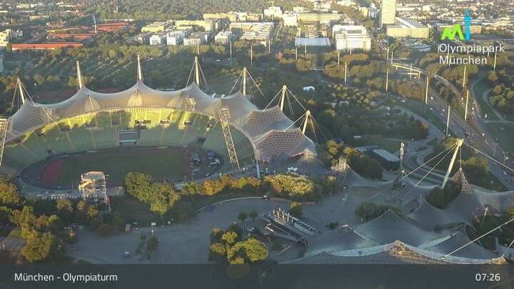 Archiv Foto Webcam München: Blick über den Olympiapark