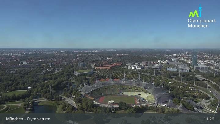Archiv Foto Webcam München: Blick über den Olympiapark