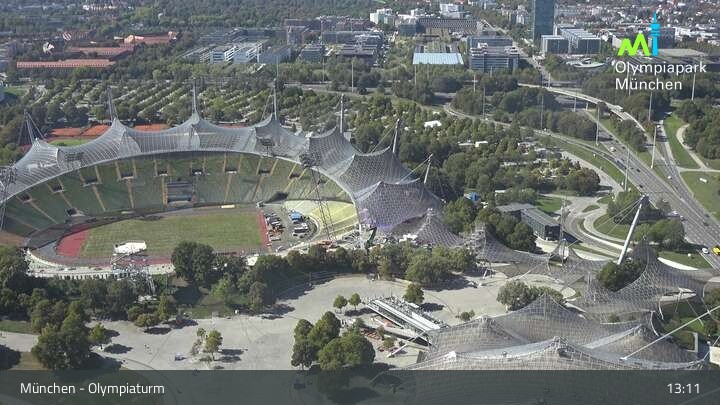 Archiv Foto Webcam München: Blick über den Olympiapark
