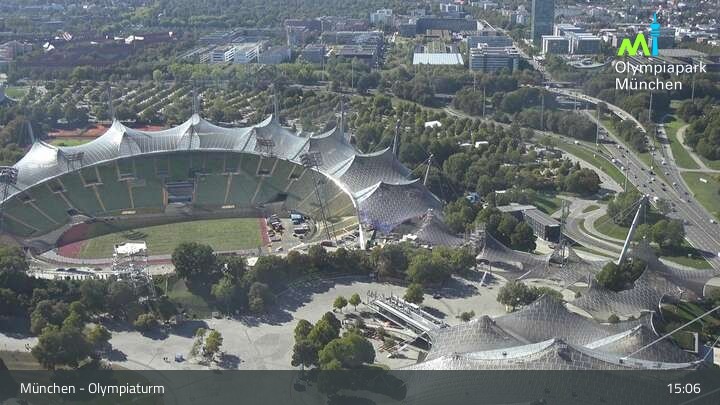 Archiv Foto Webcam München: Blick über den Olympiapark