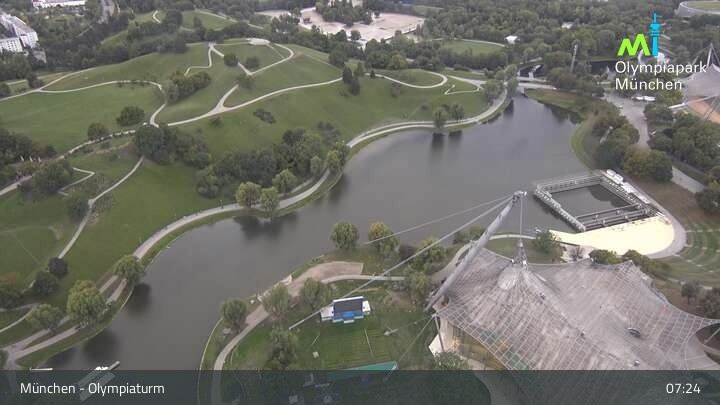 Archiv Foto Webcam München: Blick über den Olympiapark
