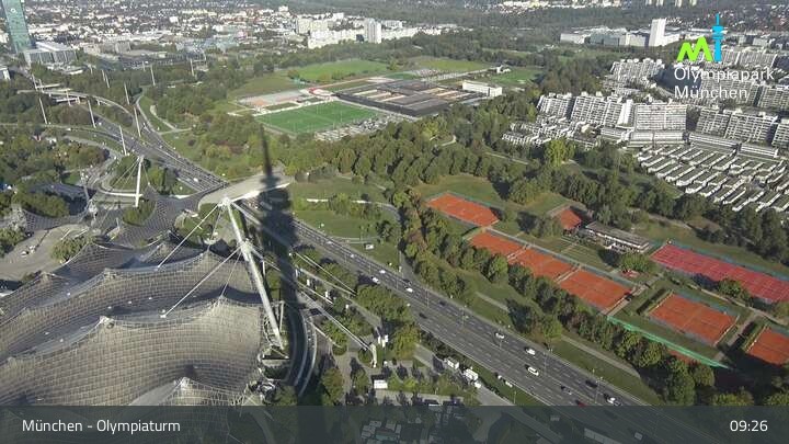 Archiv Foto Webcam München: Blick über den Olympiapark