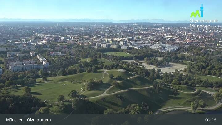 Archiv Foto Webcam München: Blick über den Olympiapark