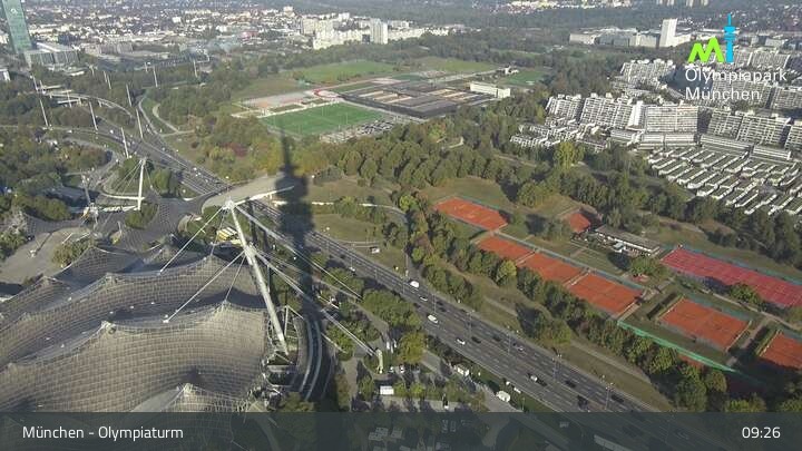 Archiv Foto Webcam München: Blick über den Olympiapark
