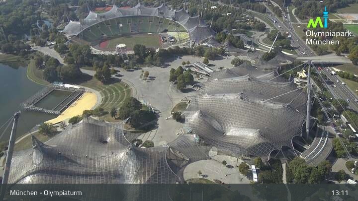Archiv Foto Webcam München: Blick über den Olympiapark