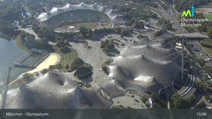Archiv Foto Webcam München: Blick über den Olympiapark