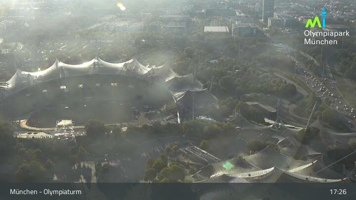 Archiv Foto Webcam München: Blick über den Olympiapark