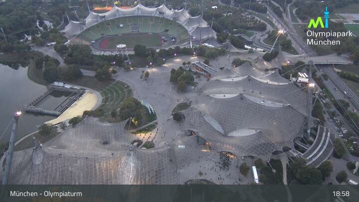 Archiv Foto Webcam München: Blick über den Olympiapark