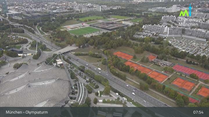 Archiv Foto Webcam München: Blick über den Olympiapark