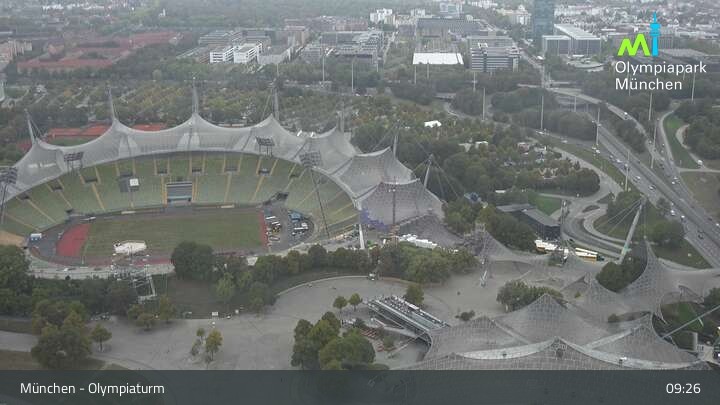 Archiv Foto Webcam München: Blick über den Olympiapark