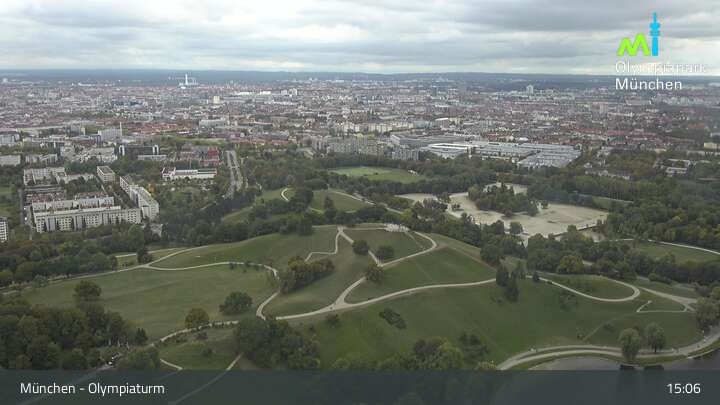 Archiv Foto Webcam München: Blick über den Olympiapark