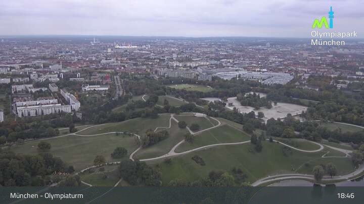 Archiv Foto Webcam München: Blick über den Olympiapark