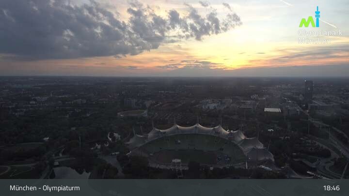 Archiv Foto Webcam München: Blick über den Olympiapark