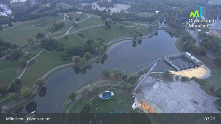 Archiv Foto Webcam München: Blick über den Olympiapark