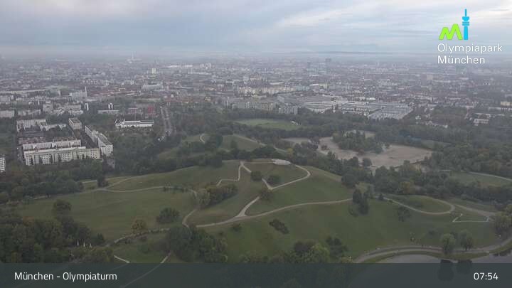 Archiv Foto Webcam München: Blick über den Olympiapark