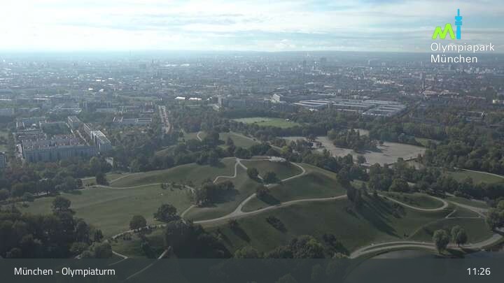 Archiv Foto Webcam München: Blick über den Olympiapark