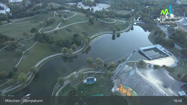 Archiv Foto Webcam München: Blick über den Olympiapark