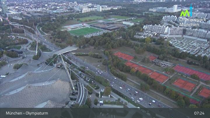 Archiv Foto Webcam München: Blick über den Olympiapark