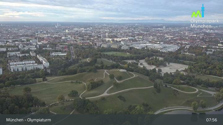 Archiv Foto Webcam München: Blick über den Olympiapark