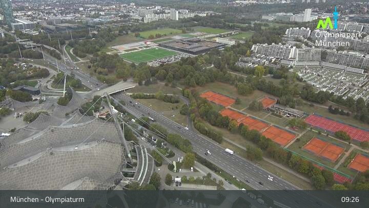 Archiv Foto Webcam München: Blick über den Olympiapark