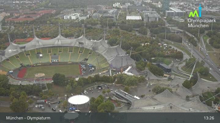 Archiv Foto Webcam München: Blick über den Olympiapark
