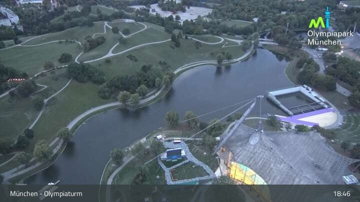 Archiv Foto Webcam München: Blick über den Olympiapark