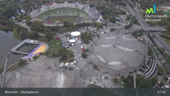 Archiv Foto Webcam München: Blick über den Olympiapark
