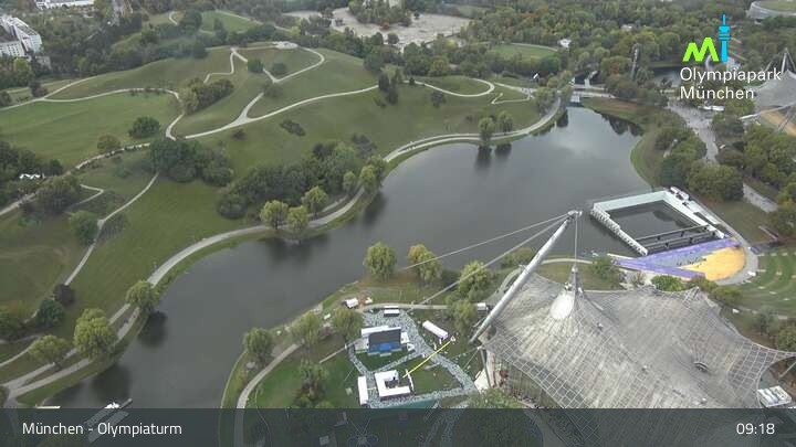 Archiv Foto Webcam München: Blick über den Olympiapark