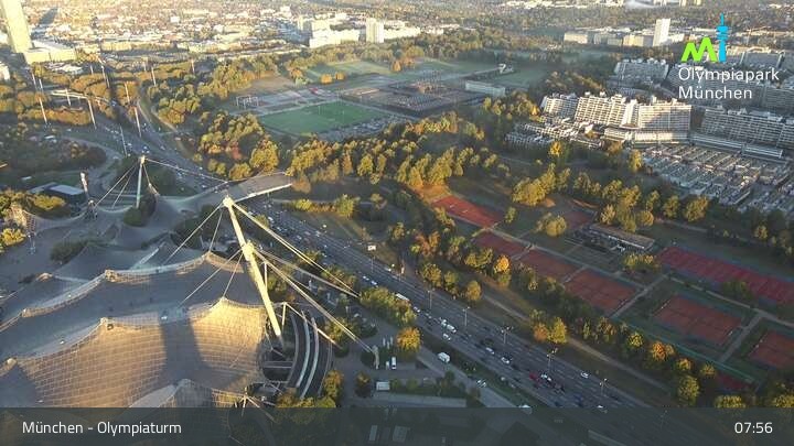 Archiv Foto Webcam München: Blick über den Olympiapark