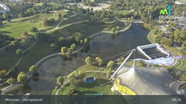 Archiv Foto Webcam München: Blick über den Olympiapark