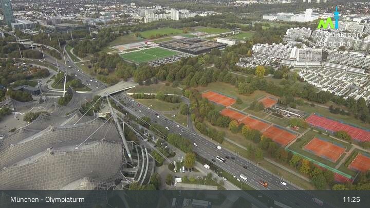 Archiv Foto Webcam München: Blick über den Olympiapark