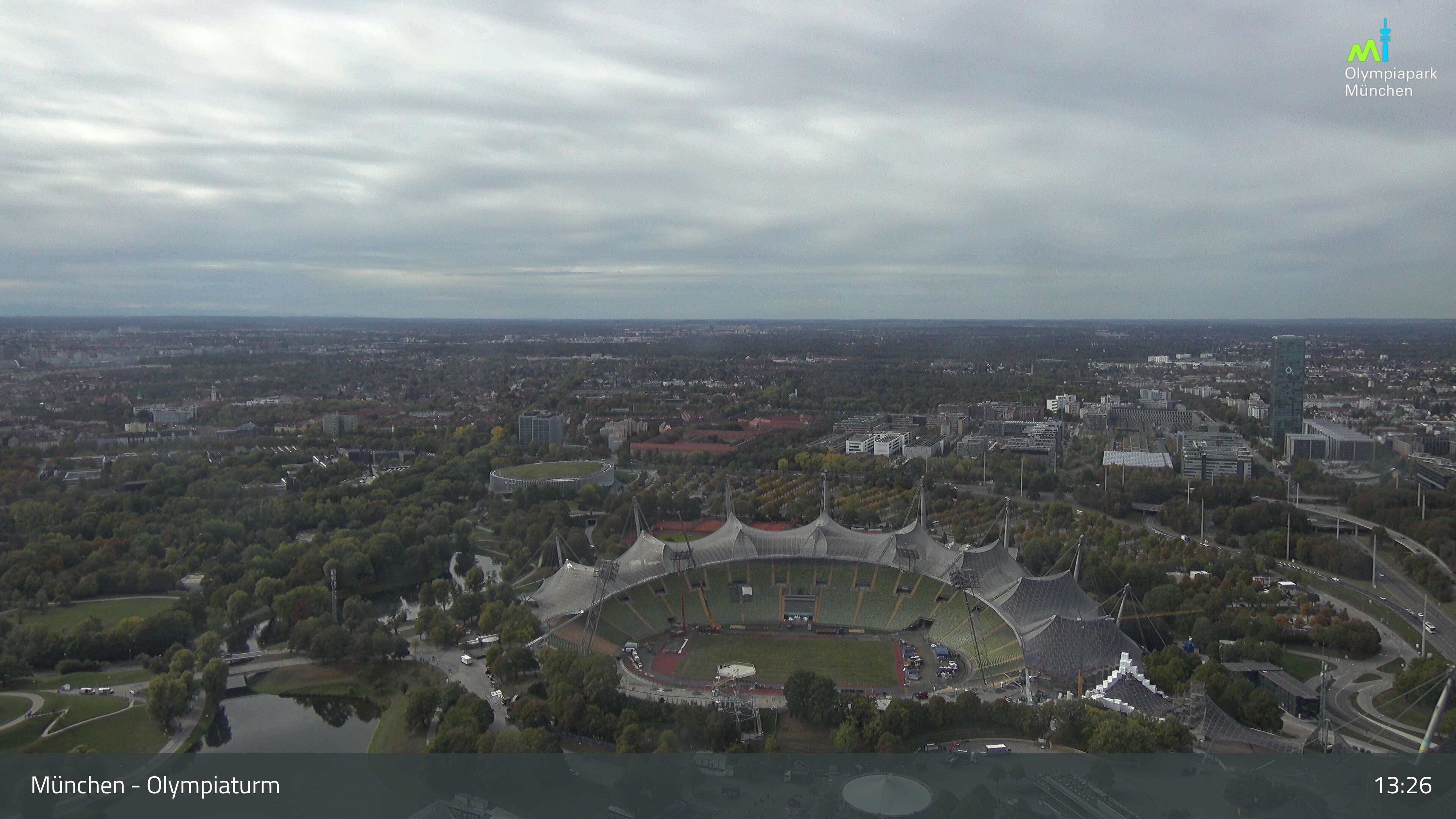 Archiv Foto Webcam München: Blick über den Olympiapark
