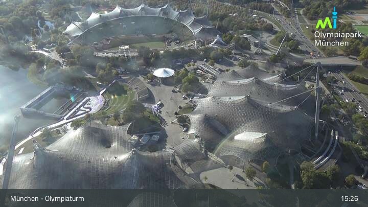 Archiv Foto Webcam München: Blick über den Olympiapark