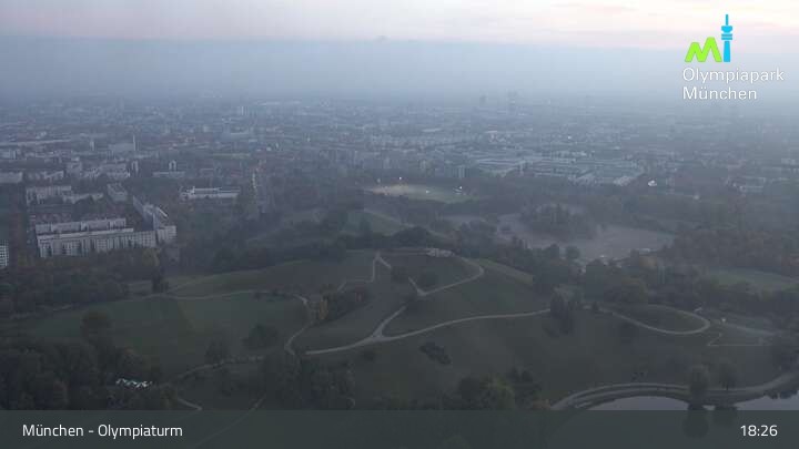 Archiv Foto Webcam München: Blick über den Olympiapark
