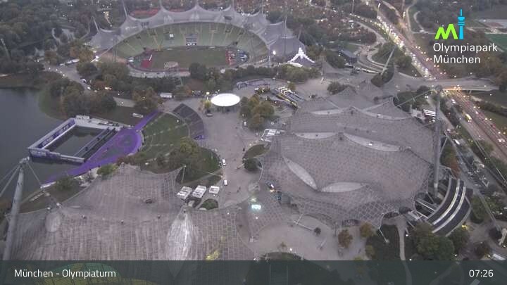 Archived image Webcam View over the Olympic Park Munich