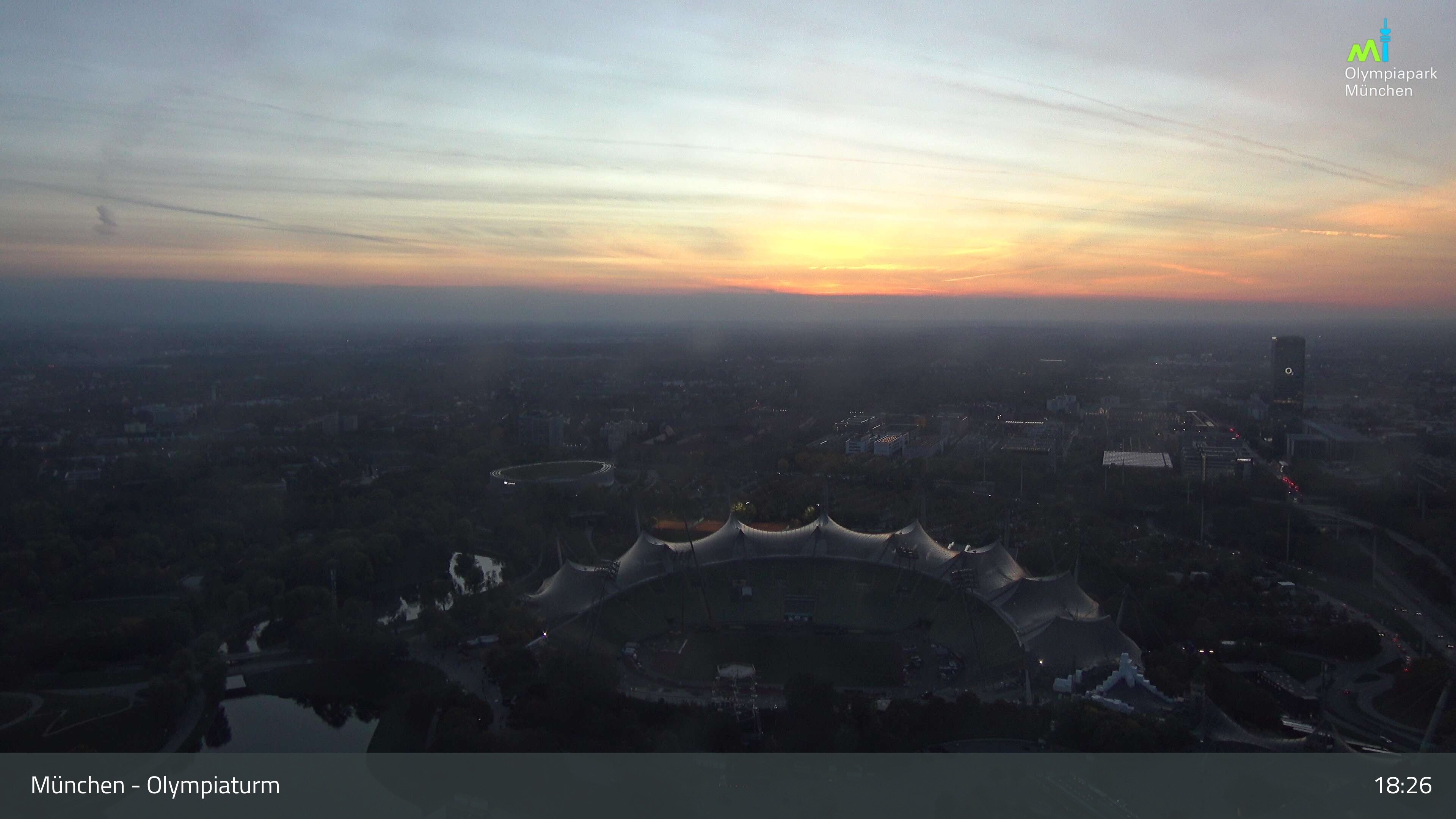 Archiv Foto Webcam München: Blick über den Olympiapark