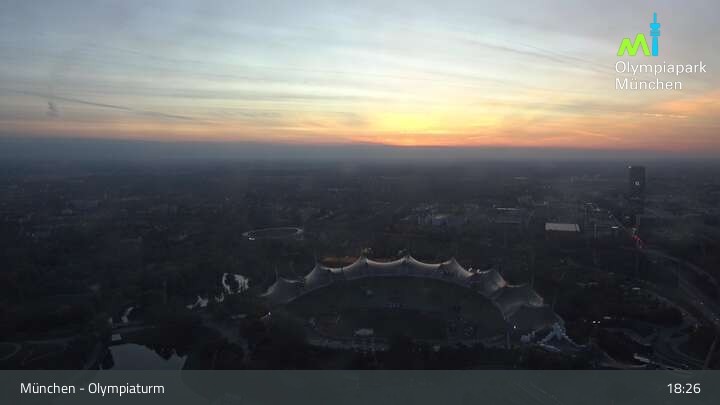 Archiv Foto Webcam München: Blick über den Olympiapark