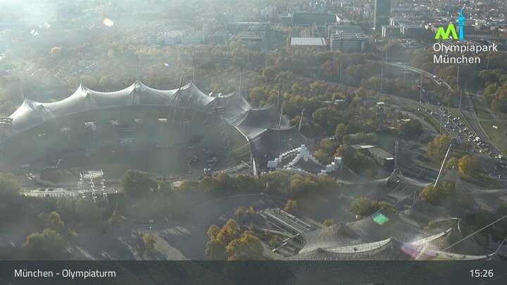 Archiv Foto Webcam München: Blick über den Olympiapark