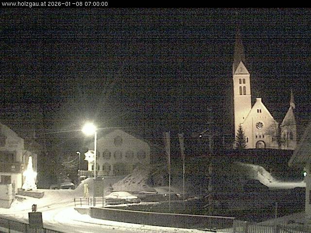 Archiv Foto Webcam Holzgau: Kirche