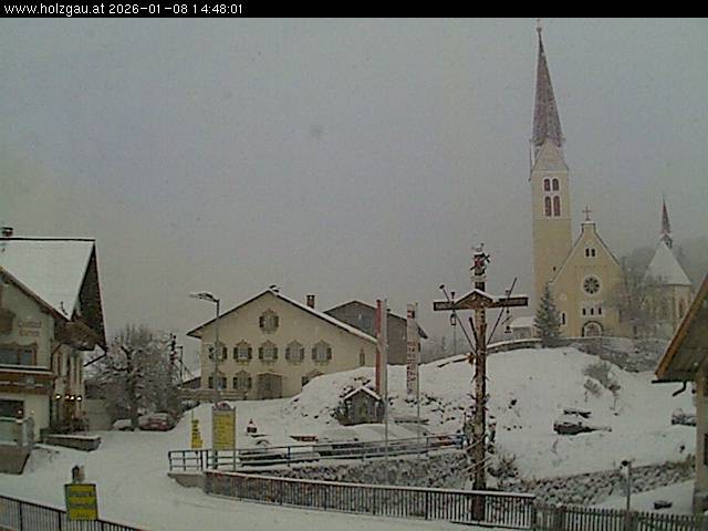 Archiv Foto Webcam Holzgau: Kirche