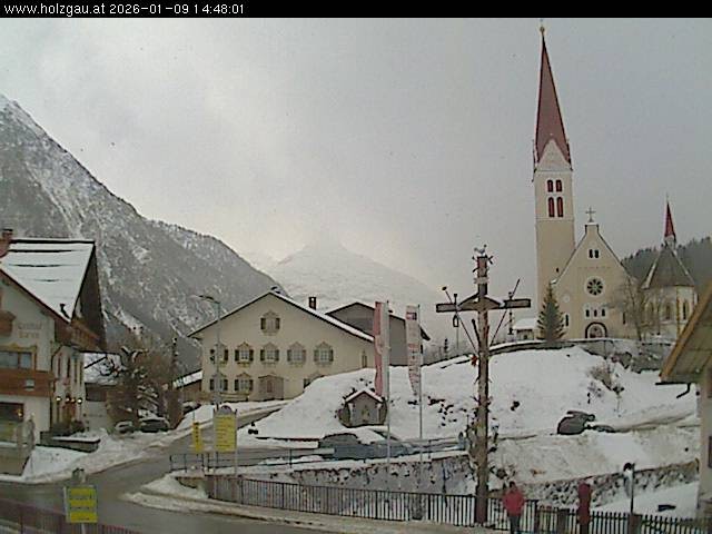 Archiv Foto Webcam Holzgau: Kirche