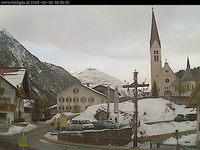 Archiv Foto Webcam Holzgau: Kirche