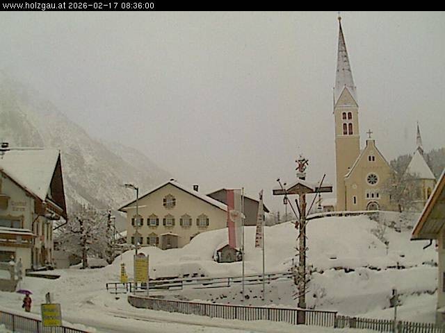 Archiv Foto Webcam Holzgau: Kirche