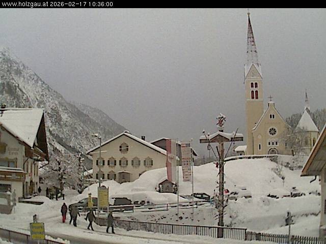 Archiv Foto Webcam Holzgau: Kirche