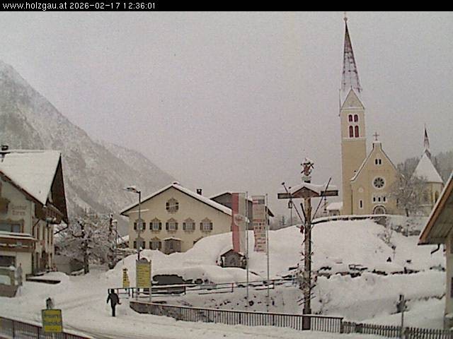 Archiv Foto Webcam Holzgau: Kirche