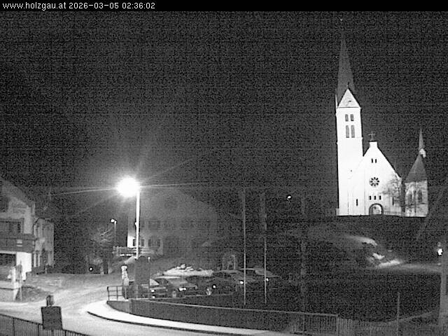 Archived image Webcam Holzgau center: Church