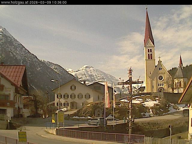 Archiv Foto Webcam Holzgau: Kirche